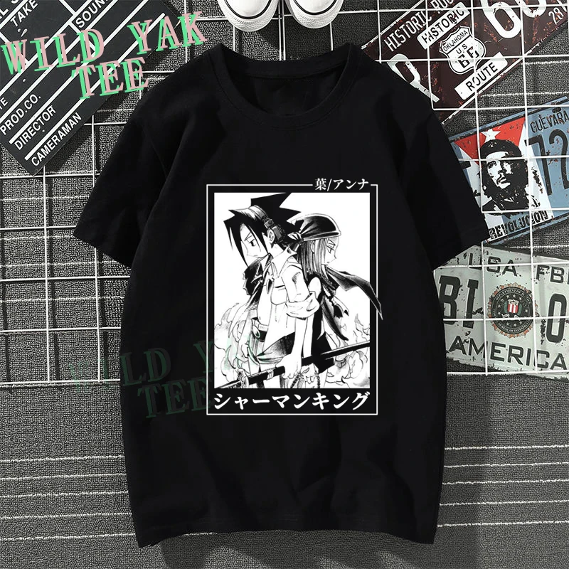 Unisex Fashion Casual Short Sleeve Tops Tee Japanese Anime Asakura Yoh Shaman King T-Shirt Women Funny Cartoon Harajuku Tshirt
Unisex Fashion Casual Short Sleeve Tops Tee Japanese Anime Asakura Yoh Shaman King T-Shirt Women Funny Cartoon Harajuku Tshirt