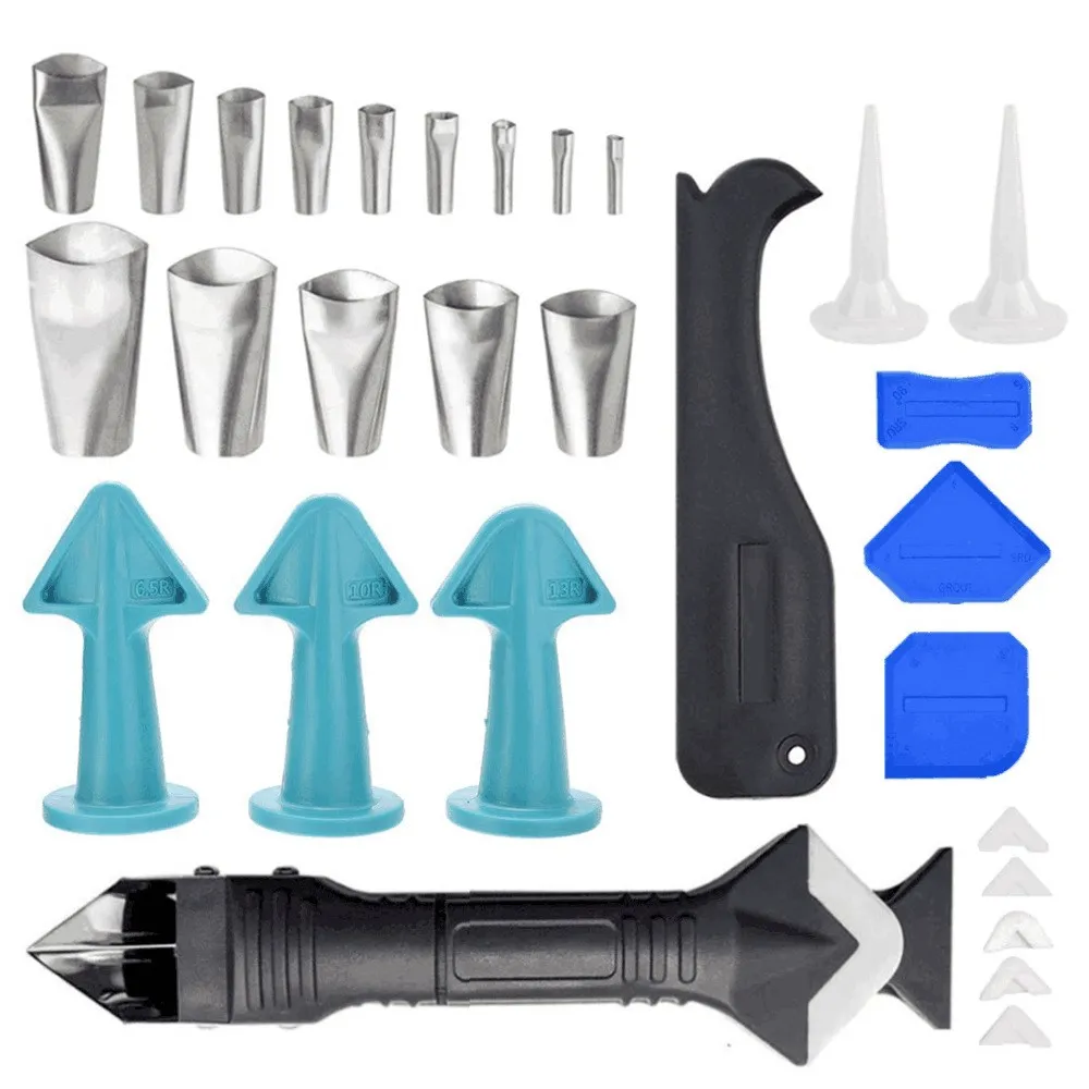 MXiiXM 30Pcs Silicone Sealant Finishing Tool, Caulking Tool Kit Reusable Caulking Tools for Bathroom Kitchen Window Sink Joint
MXiiXM 30Pcs Silicone Sealant Finishing Tool, Caulking Tool Kit Reusable Caulking Tools for Bathroom Kitchen Window Sink Joint
