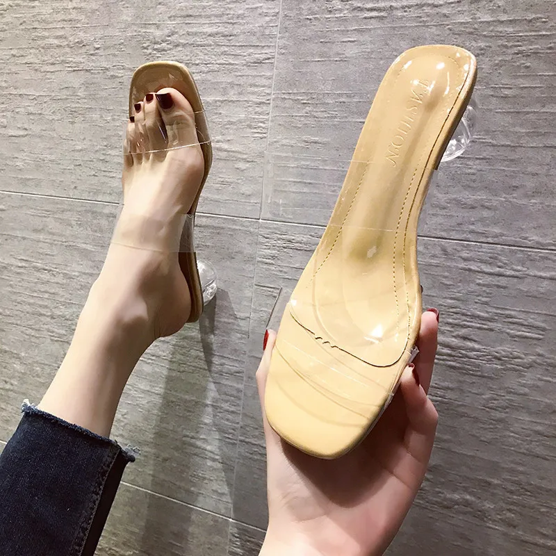 Transparent Sandals Women Thick Heel Slippers Crystal High Heels Woman Shoes Clear Slippers Women Slides
Transparent Sandals Women Thick Heel Slippers Crystal High Heels Woman Shoes Clear Slippers Women Slides