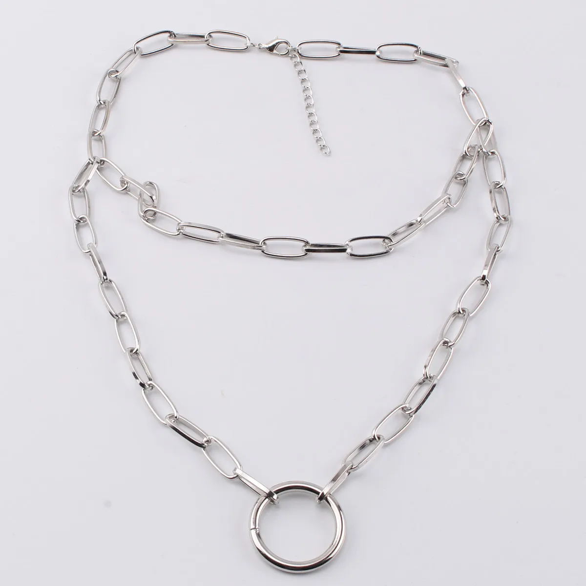 2020 Punk Metal Gold Silver color Chain necklace women men rock circle pendant necklace Vintage Hiphop Goth jewelry bijoux femme
2020 Punk Metal Gold Silver color Chain necklace women men rock circle pendant necklace Vintage Hiphop Goth jewelry bijoux femme