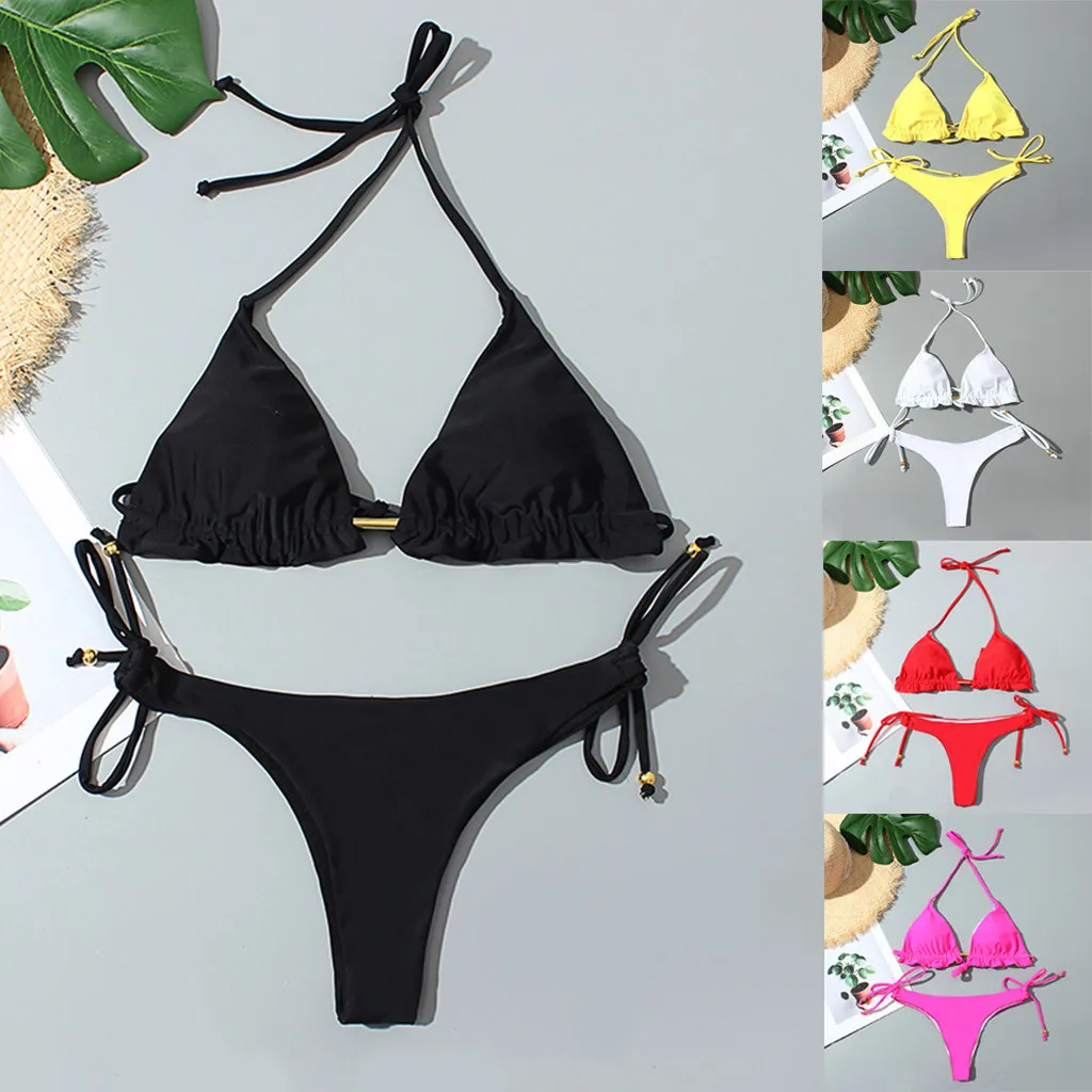 Sexy Bikini Set Women Solid Swimsuit Beachwear Push Up Padded Bikinis Set Bandage Swimwear Bathing Suit 2020 Sexy biquini
Sexy Bikini Set Women Solid Swimsuit Beachwear Push Up Padded Bikinis Set Bandage Swimwear Bathing Suit 2020 Sexy biquini