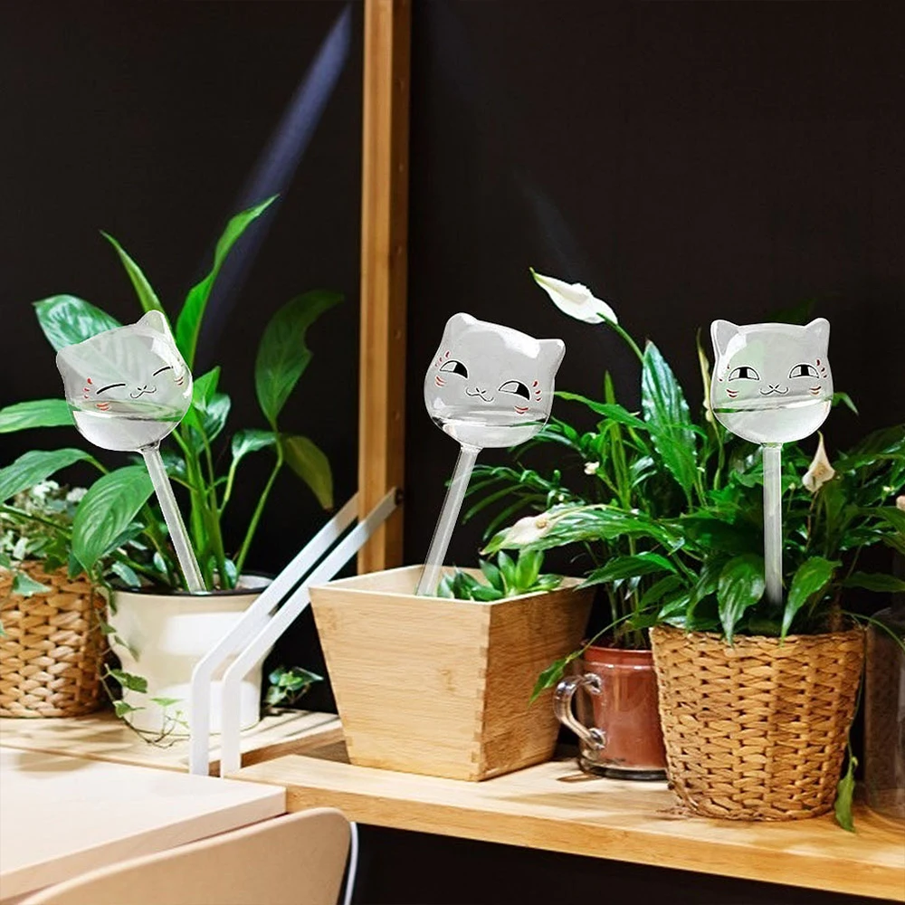 3pcs/Set Cat Shaped Self Watering Bulb Clear Glass Plant Automatic Water Feeder Globe Tool Transparent Auto Drip Irrigation
3pcs/Set Cat Shaped Self Watering Bulb Clear Glass Plant Automatic Water Feeder Globe Tool Transparent Auto Drip Irrigation