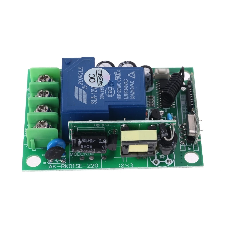 1Set AC85V-250V Universal Light Switch Receiver Module with medium power two button remote control 433Mhz Working Frequency
1Set AC85V-250V Universal Light Switch Receiver Module with medium power two button remote control 433Mhz Working Frequency