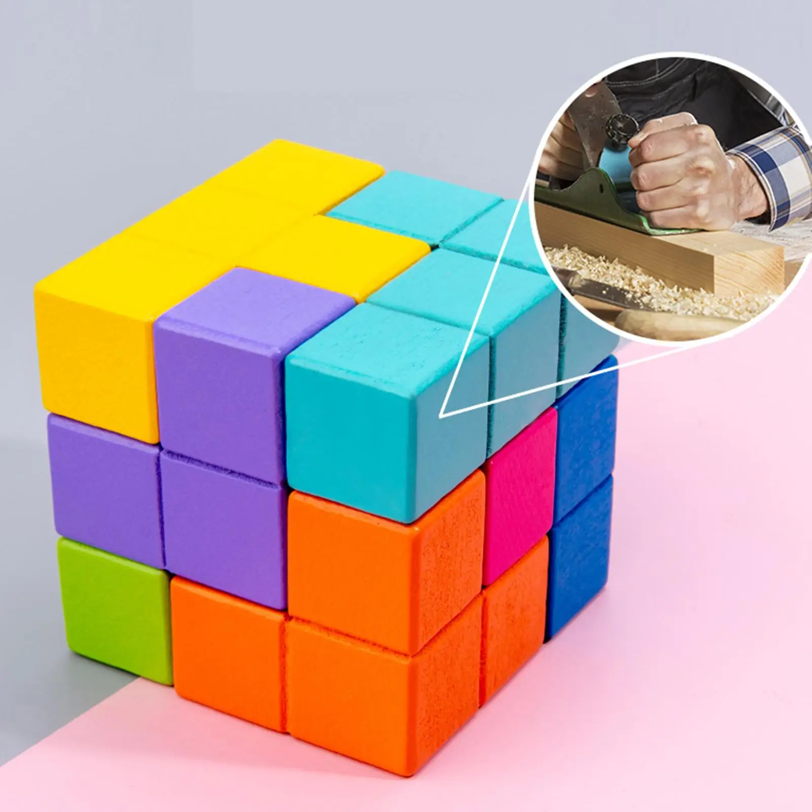Wooden Cubes Children Building Blocks Toy Baby Educational Color and Geometric Shape Colorful Wood Squares Toys
Wooden Cubes Children Building Blocks Toy Baby Educational Color and Geometric Shape Colorful Wood Squares Toys