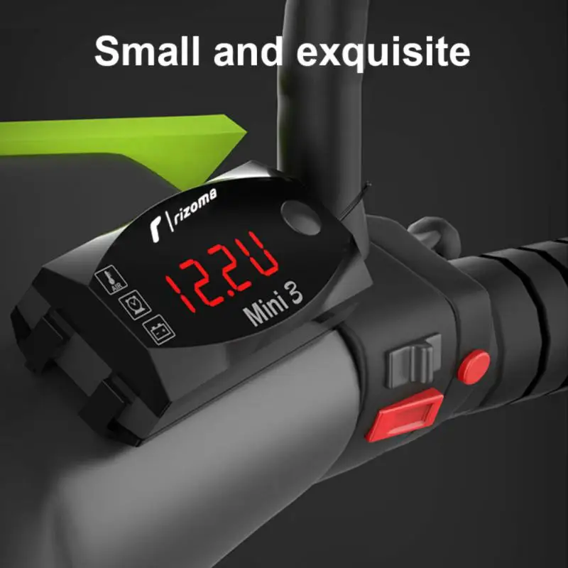 IP67 Waterproof Voltmeter LED Digital Display Motorcycle Voltmeter 6V-30V, Electronic Clock, Temperature Table, Memory Function
IP67 Waterproof Voltmeter LED Digital Display Motorcycle Voltmeter 6V-30V, Electronic Clock, Temperature Table, Memory Function