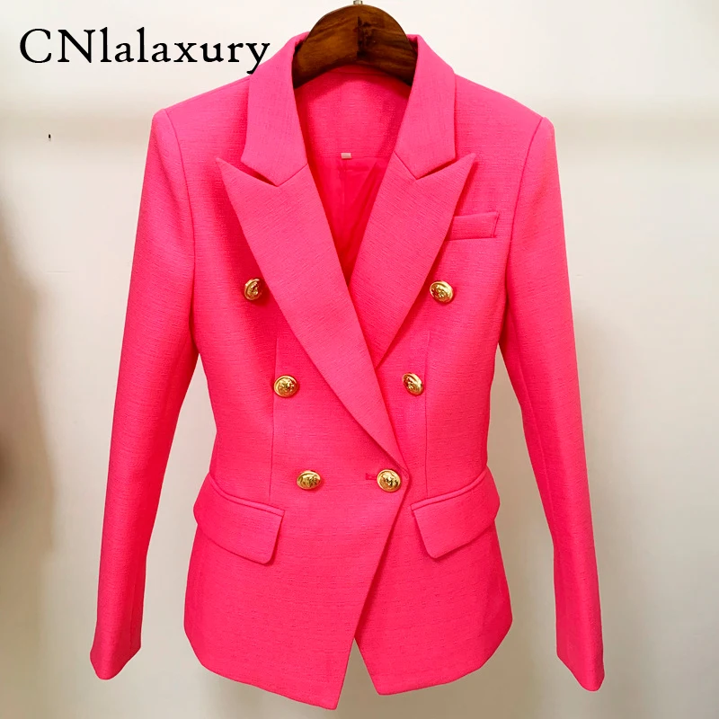 Runway Designer Blazer feminino Women Lion Buttons Double Breasted Suit Coat Slim Fitting Blazer Jacket casaco mujer chaqueta
Runway Designer Blazer feminino Women Lion Buttons Double Breasted Suit Coat Slim Fitting Blazer Jacket casaco mujer chaqueta