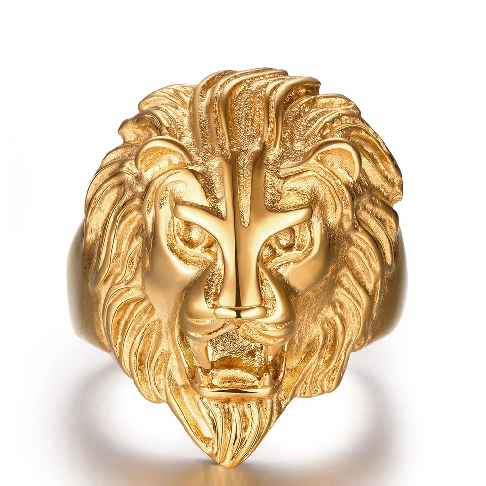 Stainless Steel Rings For Men Golden Lion Anaglyph Punk Style Ring Unique Male Fashion Jewelry Joint Finger Ring Accessorie Lion
Stainless Steel Rings For Men Golden Lion Anaglyph Punk Style Ring Unique Male Fashion Jewelry Joint Finger Ring Accessorie Lion