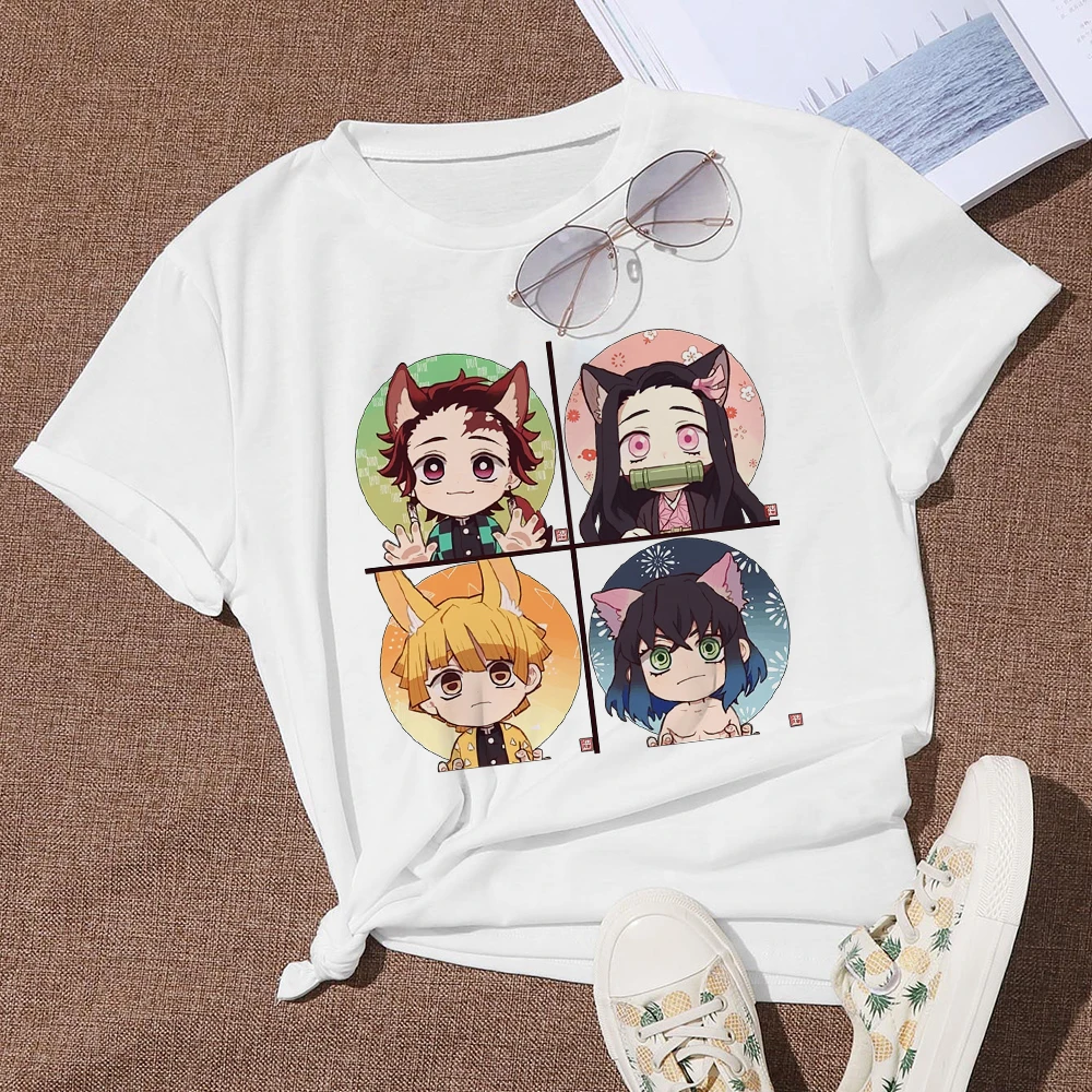 Popular Kimetsu No Yaiba Cute Cartoon Women T Shirt Ulzzang Korean Trend White O-Neck Casual Tee Demon Slayer 
Popular Kimetsu No Yaiba Cute Cartoon Women T Shirt Ulzzang Korean Trend White O-Neck Casual Tee Demon Slayer