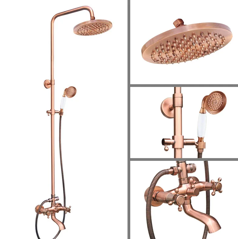 Antique Red Copper Wall Mounted Rain Bathroom Rainfall Shower Faucet Set with Hand Spray Shower Head Tub Mixer Tap 2rg516
Antique Red Copper Wall Mounted Rain Bathroom Rainfall Shower Faucet Set with Hand Spray Shower Head Tub Mixer Tap 2rg516