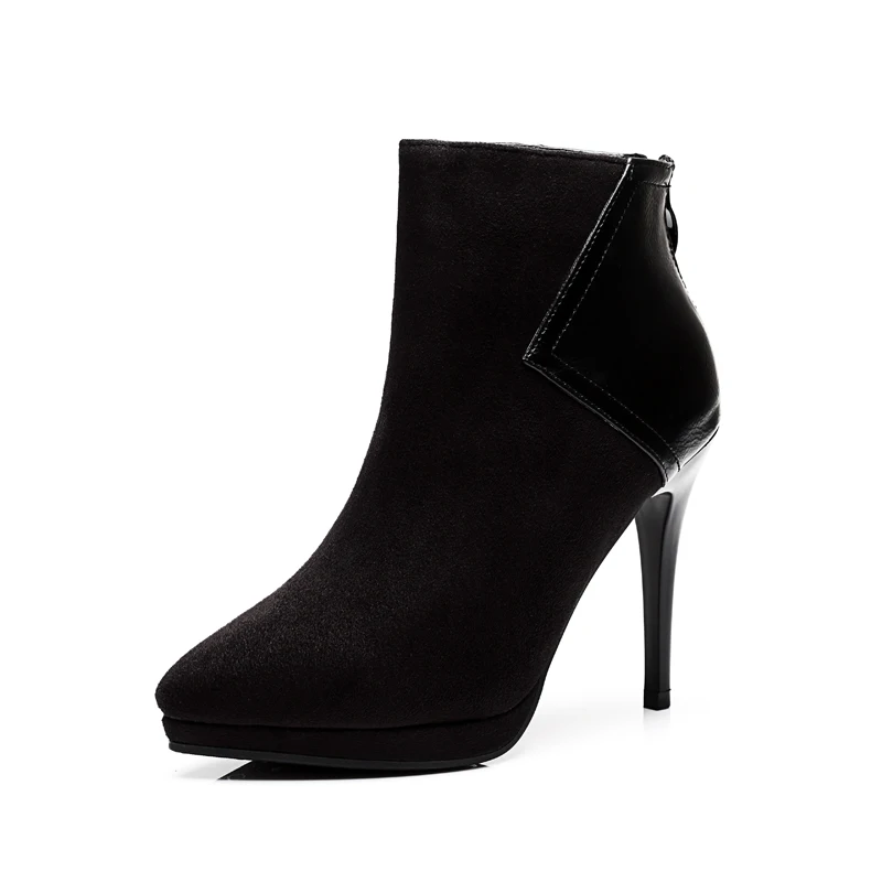 Flock Leather Boots Women Pointed Toe High Heel Ankle Boots Thin Heel FashionBoots Cowboy Boots Women 2019 New Shoes CH-A0137
Flock Leather Boots Women Pointed Toe High Heel Ankle Boots Thin Heel FashionBoots Cowboy Boots Women 2019 New Shoes CH-A0137