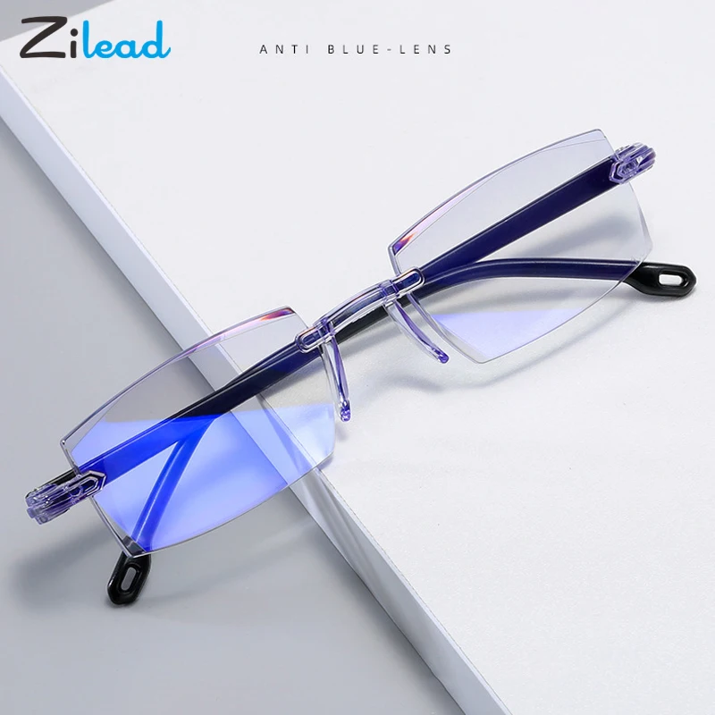 Zilead Anti-Blue Light Myopia Glasses Rimless Glasses Computer Reading Glasses For Women Men Comfortable Fashion -1.0 To -4.0
Zilead Anti-Blue Light Myopia Glasses Rimless Glasses Computer Reading Glasses For Women Men Comfortable Fashion -1.0 To -4.0