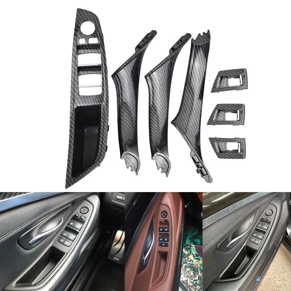 For BMW F10 F11 F18 5 Series 2010-2016 7pcs Interior Window Lift Switch Panel Door Handle Trim Carbon Fiber ABS Car Accessories
For BMW F10 F11 F18 5 Series 2010-2016 7pcs Interior Window Lift Switch Panel Door Handle Trim Carbon Fiber ABS Car Accessories