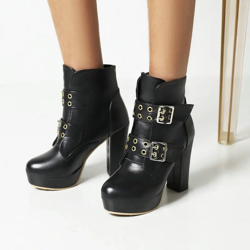 Fashion Short Boots Women Sexy Platform Ankle Boots for Women High Heels Black Red Yellow White Boots Ladies Shoes Large Size 48
Fashion Short Boots Women Sexy Platform Ankle Boots for Women High Heels Black Red Yellow White Boots Ladies Shoes Large Size 48