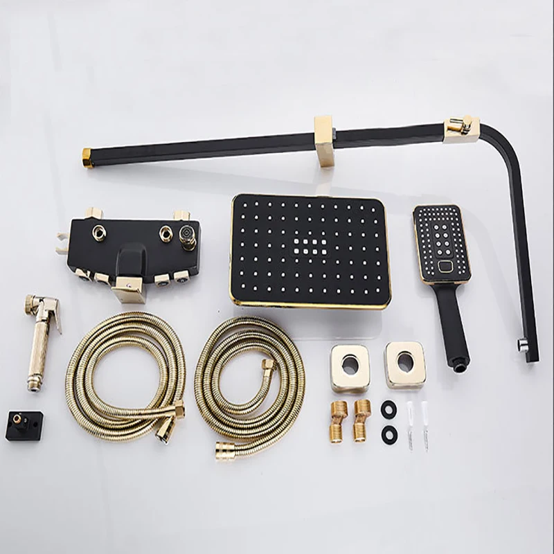 Hot and Cold Digital ShowerBathroom Copper Shower Set Intelligent Display Heating and Cooling Adjustment Square Shower Nozzle
Hot and Cold Digital ShowerBathroom Copper Shower Set Intelligent Display Heating and Cooling Adjustment Square Shower Nozzle