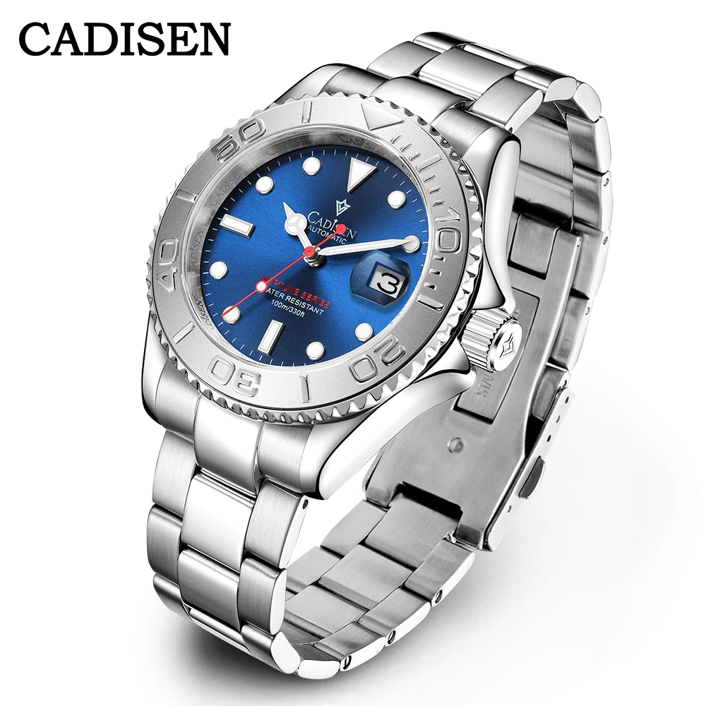 

Автоматические часы CADISEN для мужчин, новинка 2021 года, механические наручные часы с механизмом NH35A, 100 м, водонепроницаемые, лучший бренд класс...