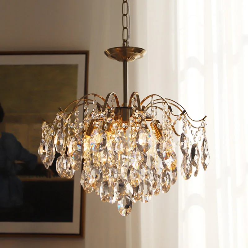 Romantic Crystal Chandelier French American Retro Bedroom Bedside Dining Room Living Room Cloakroom Light Luxury Lamps
Romantic Crystal Chandelier French American Retro Bedroom Bedside Dining Room Living Room Cloakroom Light Luxury Lamps