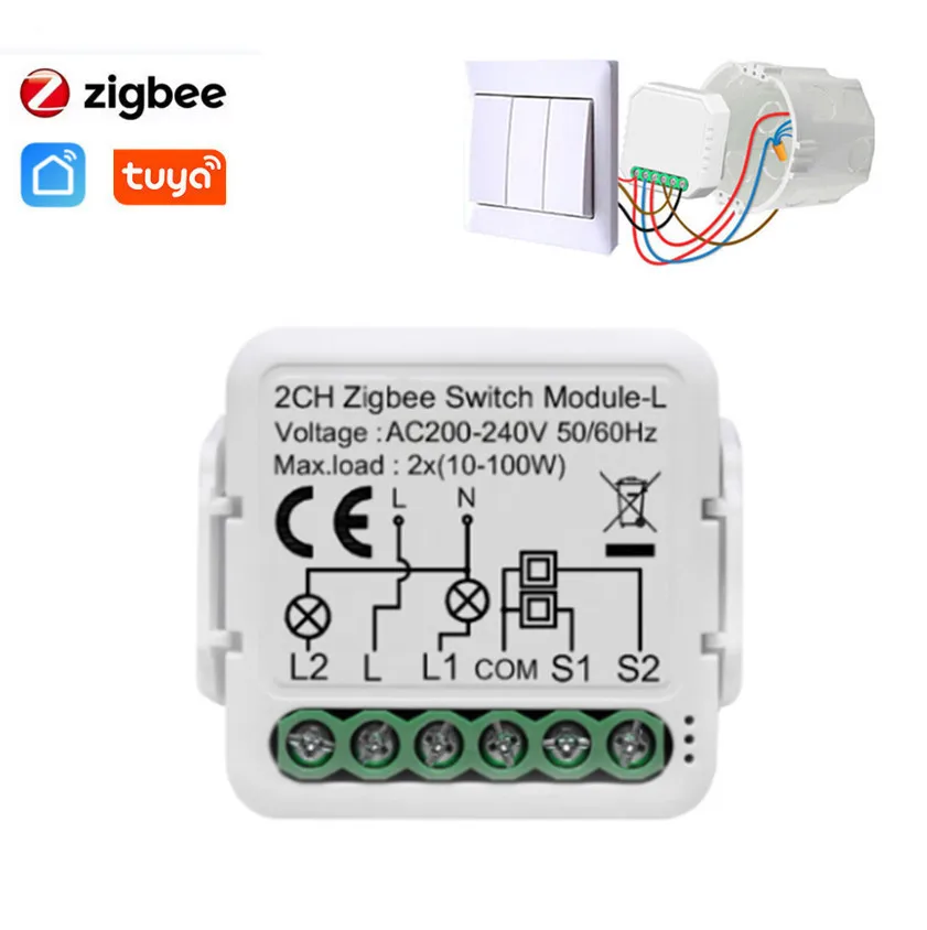 Mini Tuya ZigBee Smart Switch Module 1/2/3 Gang Smart Life/Tuya App Control NO Neutral
Mini Tuya ZigBee Smart Switch Module 1/2/3 Gang Smart Life/Tuya App Control NO Neutral