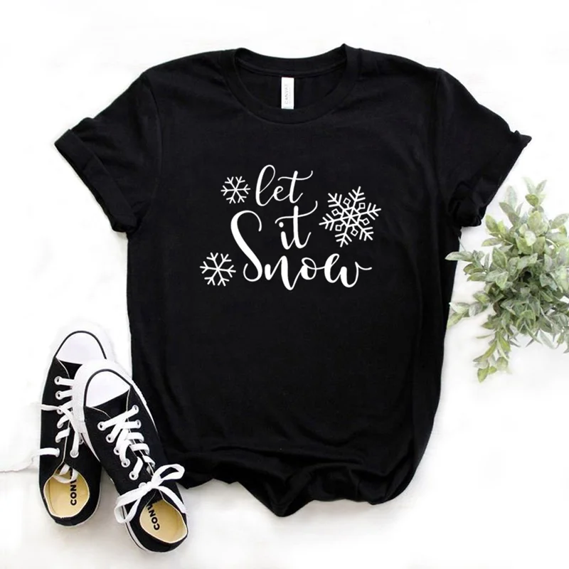 Women T Shirt Let It Snow Print Tshirt Women Short Sleeve O Neck Loose T-shirt Ladies Summer Causal Tee Shirt Clothes Tops
Women T Shirt Let It Snow Print Tshirt Women Short Sleeve O Neck Loose T-shirt Ladies Summer Causal Tee Shirt Clothes Tops