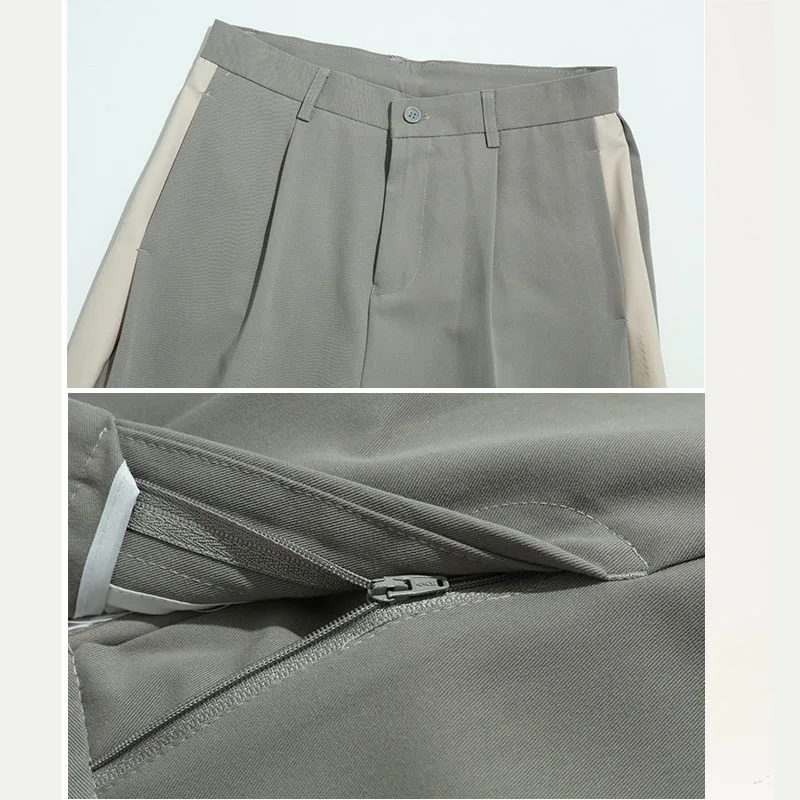 New Male Vintage Streetwear Fashion Suit Trousers Japan Korea Style Pant Men Side Splice Casual Loose Straight Pants
New Male Vintage Streetwear Fashion Suit Trousers Japan Korea Style Pant Men Side Splice Casual Loose Straight Pants