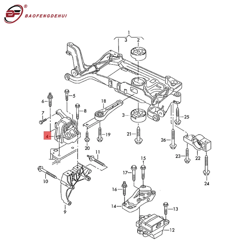 4-cylinder engine mount for Audi 2.0T Q3 for Volkswagen TIG 5N0199262K right rubber motor mounts
4-cylinder engine mount for Audi 2.0T Q3 for Volkswagen TIG 5N0199262K right rubber motor mounts