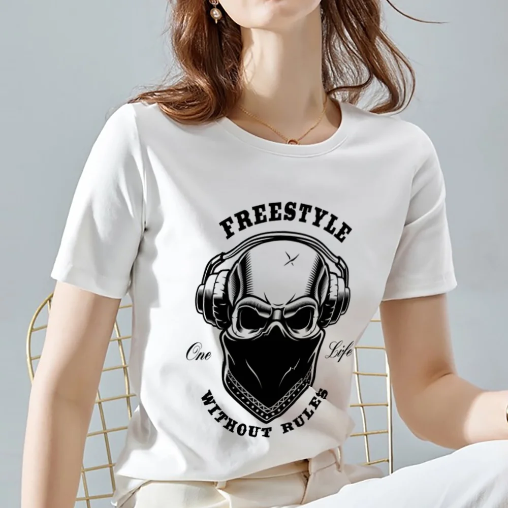 Summer New Women's T-shirt Masked Funny Skull Print Series Top Casual All-match Youth Street Fashion O-neck Soft Short Sleeves
Summer New Women's T-shirt Masked Funny Skull Print Series Top Casual All-match Youth Street Fashion O-neck Soft Short Sleeves