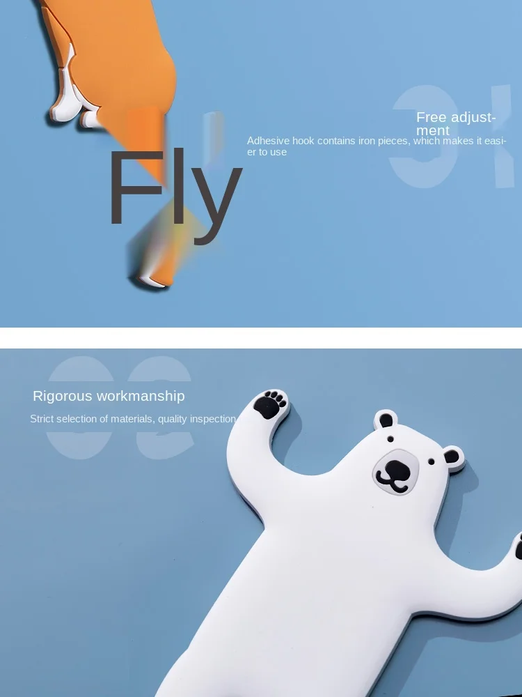 Cartoon Punch-Free Hook Refrigerator Seamless Sticky Hook Wall Strong Sticky Hook Creative Animal Hook
Cartoon Punch-Free Hook Refrigerator Seamless Sticky Hook Wall Strong Sticky Hook Creative Animal Hook