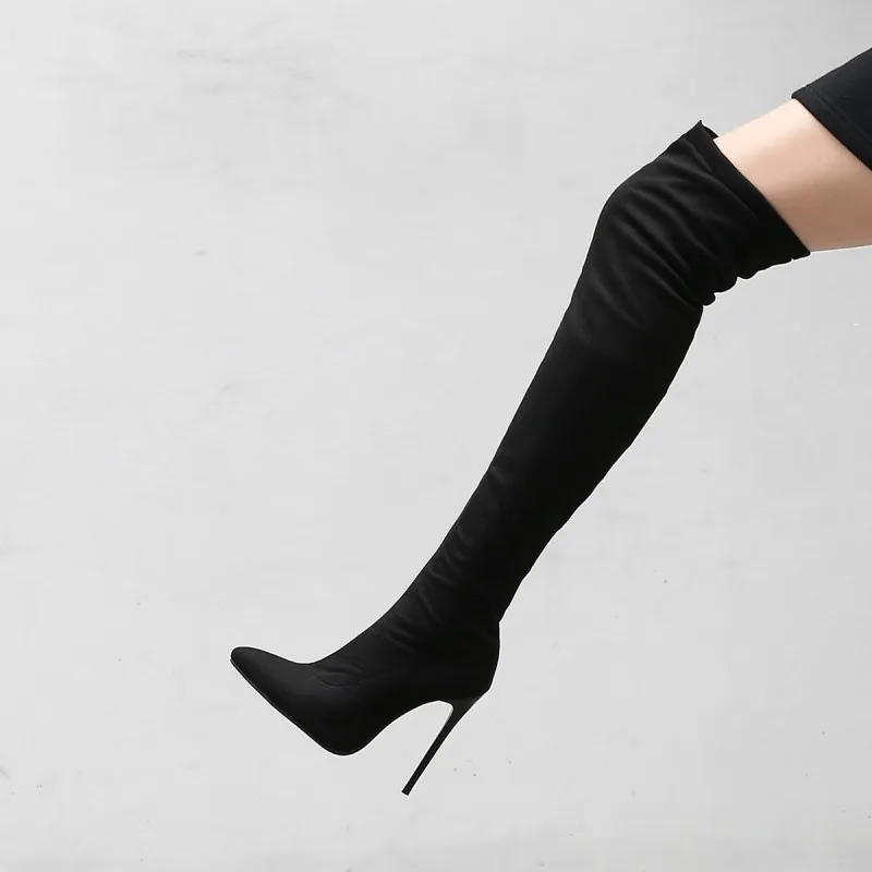 12cm super high heel suede over-the-knee boots autumn and winter new fashion sexy pointed stiletto high-heeled women's boots
12cm super high heel suede over-the-knee boots autumn and winter new fashion sexy pointed stiletto high-heeled women's boots