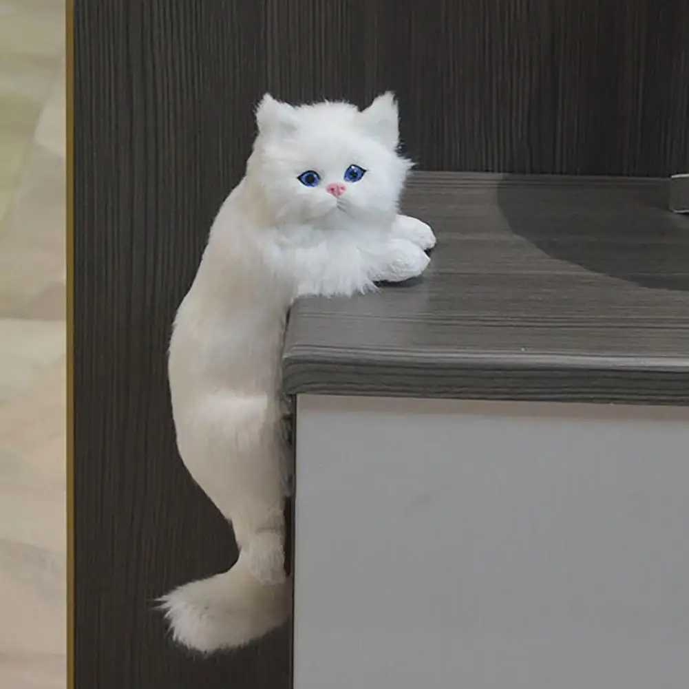 Реалистичная пушистая подвесная кошка имитация плюшевой кошки кукла фигурки