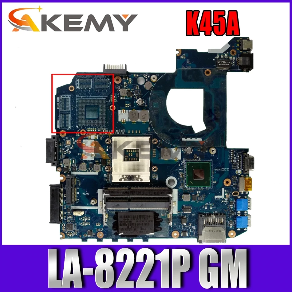 LA-8221P motherboard For ASUS K45A K45VD A45V K45VM K45VS A85V LA-8221P GM original motherboard 100% test work
LA-8221P motherboard For ASUS K45A K45VD A45V K45VM K45VS A85V LA-8221P GM original motherboard 100% test work