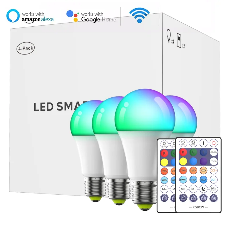 2/4 шт умный дом WiFi смарт-лампы RGB Красочная Диммируемый 10Вт 800lm приложение пульт дистанционного управления таймер светильник Поддержка Alexa ...
2/4 шт умный дом WiFi смарт-лампы RGB Красочная Диммируемый 10Вт 800lm приложение пульт дистанционного управления таймер светильник Поддержка Alexa ...