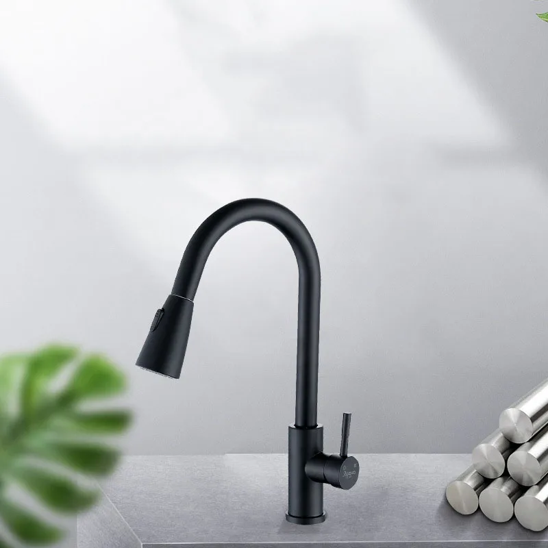 Kitchen Faucet Black Brushed Single Handle Hole Hot And Cold Pull Out Sink Mixer Tap Swivel 360 Rotating Bathroom Water Saving
Kitchen Faucet Black Brushed Single Handle Hole Hot And Cold Pull Out Sink Mixer Tap Swivel 360 Rotating Bathroom Water Saving