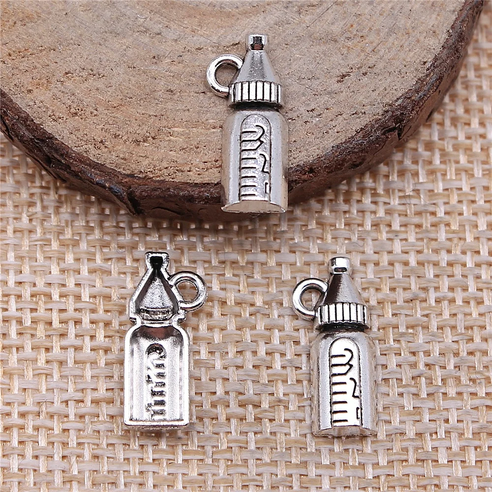 20Pcs 8x17mm Antique Silver Color Feeding Bottle Charms For DIY Jewelry Making DIY Handmade Jewelry
20Pcs 8x17mm Antique Silver Color Feeding Bottle Charms For DIY Jewelry Making DIY Handmade Jewelry