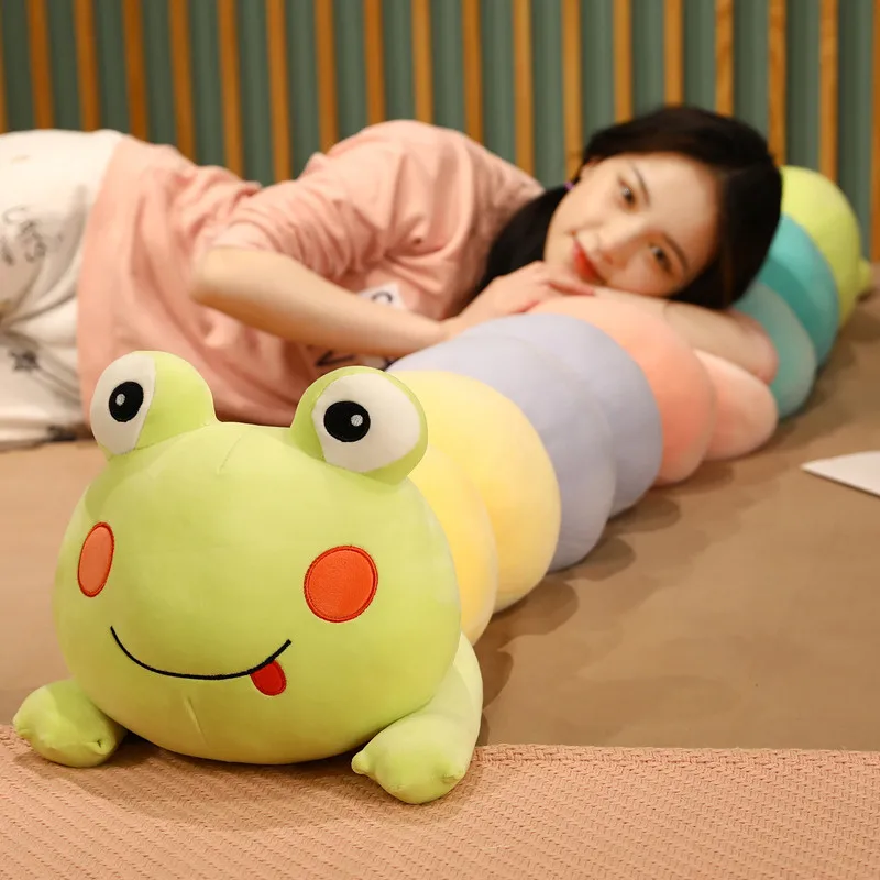 Симпатичная лягушка лиса гусеница плюшевая игрушка удобная детская подушка для