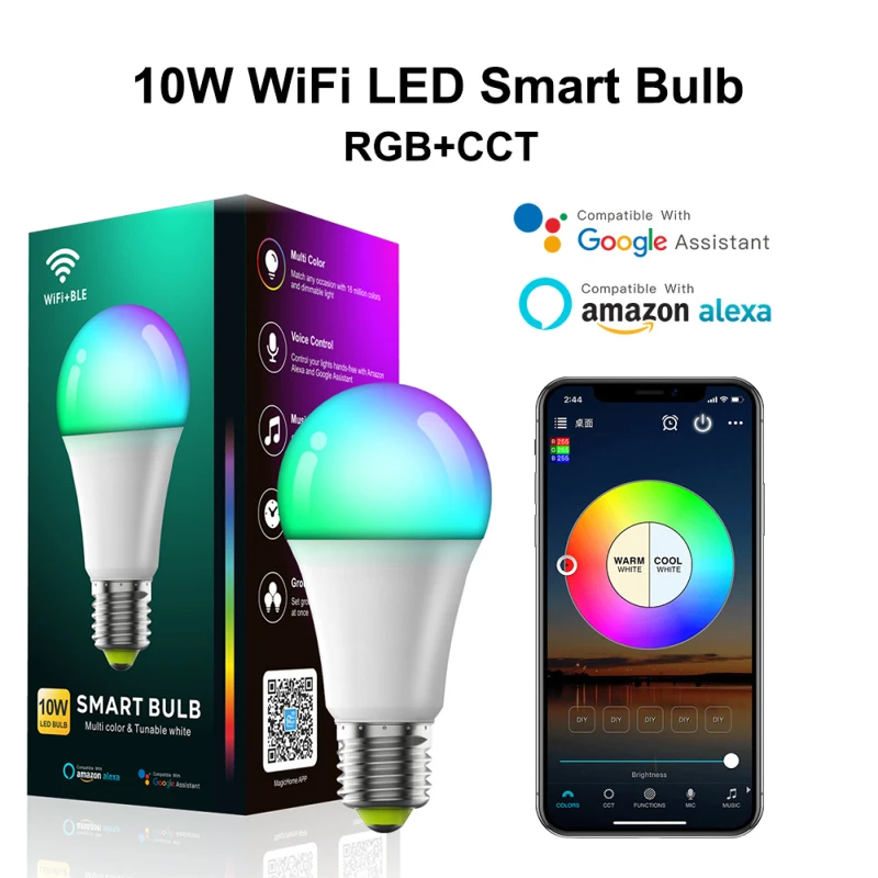 E27 светодиодный 2,4 GWiFi Bluetooth пульт дистанционного управления RGB светильник полноцветный 5-полосветильник свет лампочка умсветодиодный лампо... 
E27 светодиодный 2,4 GWiFi Bluetooth пульт дистанционного управления RGB светильник полноцветный 5-полосветильник свет лампочка умсветодиодный лампо...