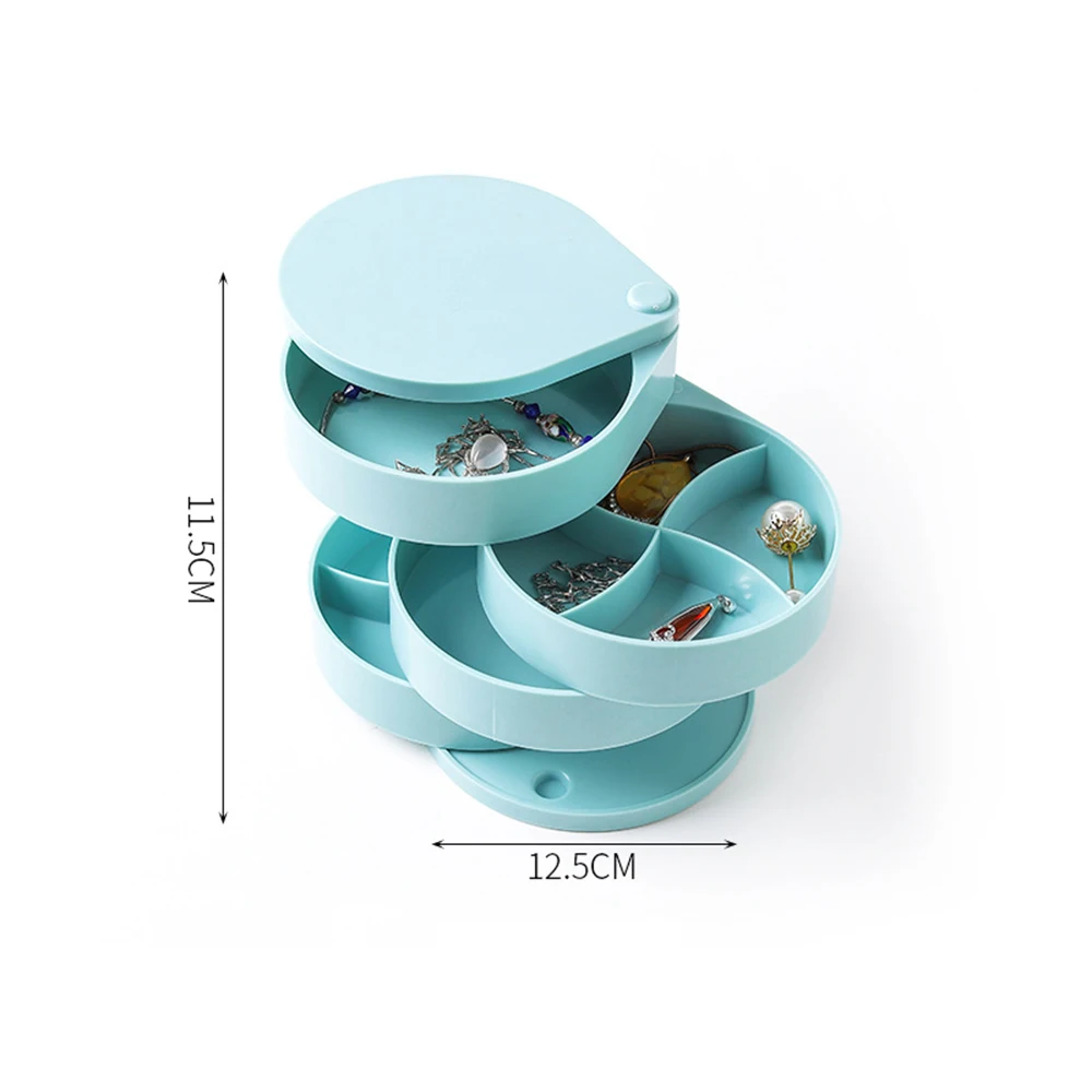 Rotating Jewelry Storage Box For Earrings Bracelet Solid Color European Style Multi-layer Containers Birthday Gift for women
Rotating Jewelry Storage Box For Earrings Bracelet Solid Color European Style Multi-layer Containers Birthday Gift for women