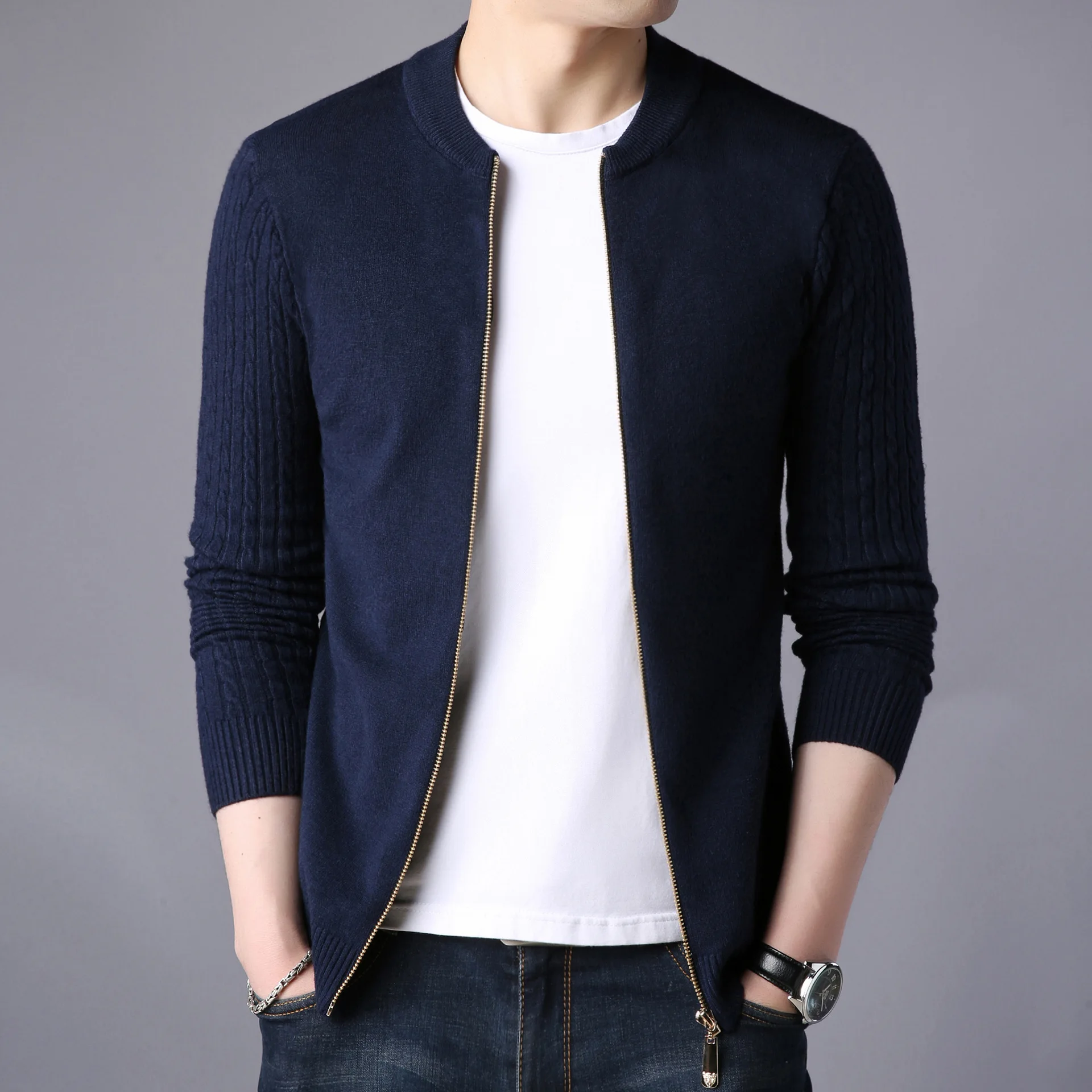 2021 Autumn Winter Men's Sweater Male Jacket Solid Color Sweaters Knitwear Warm Sweatercoat Cardigans Men Clothing
2021 Autumn Winter Men's Sweater Male Jacket Solid Color Sweaters Knitwear Warm Sweatercoat Cardigans Men Clothing