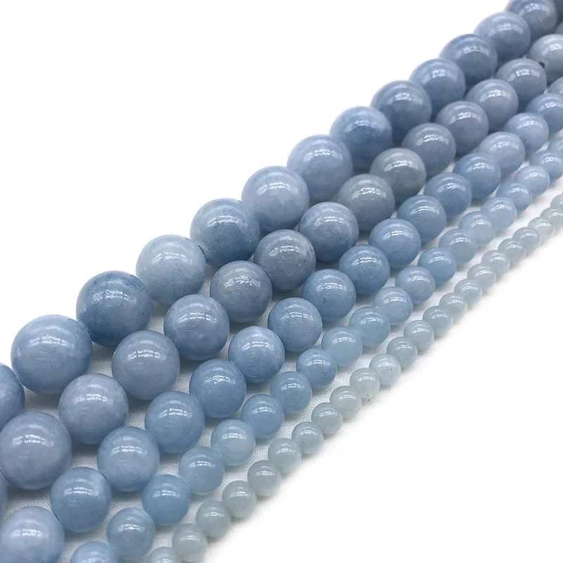 4/ 6/8/10/12mm Natural Blue Angelite Stone Bead Minerals Spacer Loose Bead Fit DIY Beads for Jewelry Making Bracelet
4/ 6/8/10/12mm Natural Blue Angelite Stone Bead Minerals Spacer Loose Bead Fit DIY Beads for Jewelry Making Bracelet