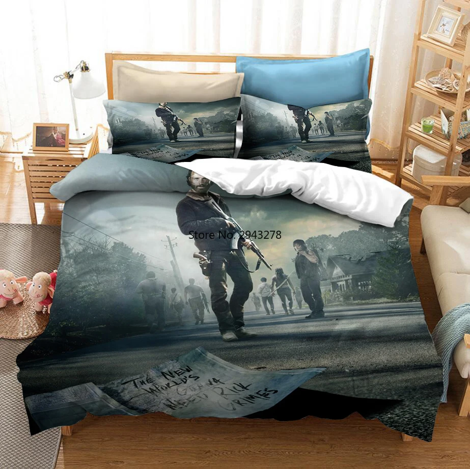The Walking Dead 3D Printed Bedding Set American TV Series Duvet Covers Pillowcases Comforter Bedding Set Bedclothes Bed Linen
The Walking Dead 3D Printed Bedding Set American TV Series Duvet Covers Pillowcases Comforter Bedding Set Bedclothes Bed Linen