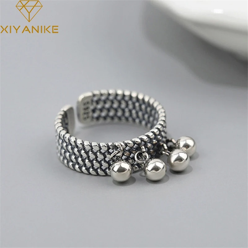 XIYANIKE Silver Color New Glossy Round Bead Ring Female Retro Distressed Multilayer Woven Handmade Jewelry Accessories
XIYANIKE Silver Color New Glossy Round Bead Ring Female Retro Distressed Multilayer Woven Handmade Jewelry Accessories