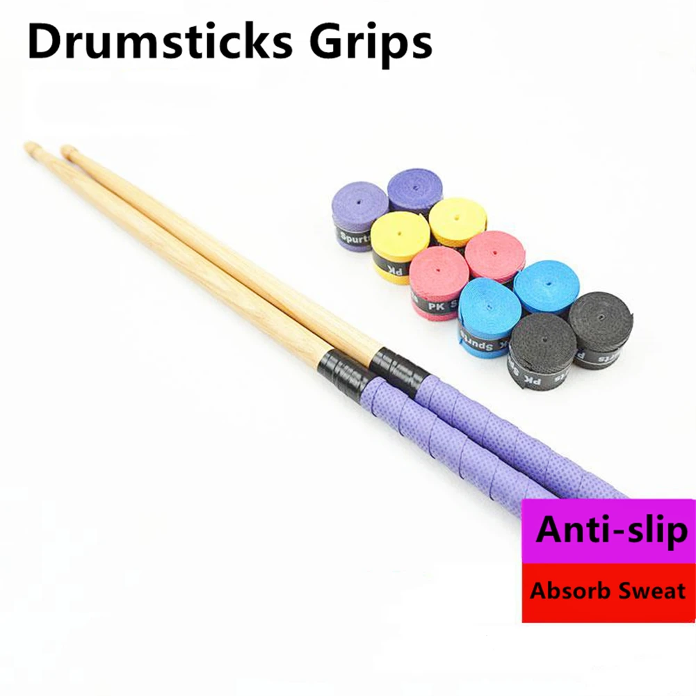 Drum Stick Grips Anti-Slip Absorb Sweat Grip Wrap Tape For 7A 5A 5B 7B Drumstick PU Multi-colored Band Musical Instrument Access
Drum Stick Grips Anti-Slip Absorb Sweat Grip Wrap Tape For 7A 5A 5B 7B Drumstick PU Multi-colored Band Musical Instrument Access