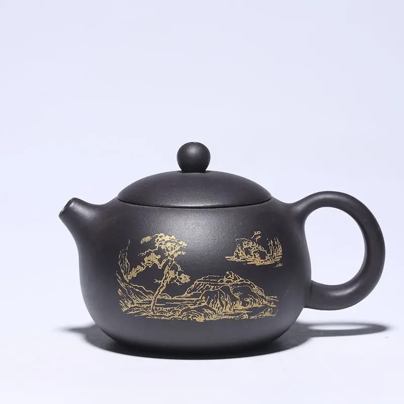 Dark-red Enameled Pottery Teapot Yixing Teapot Black Gold Just Xi Shi Kettle Household Kung Fu Tea Have Distribution
Dark-red Enameled Pottery Teapot Yixing Teapot Black Gold Just Xi Shi Kettle Household Kung Fu Tea Have Distribution