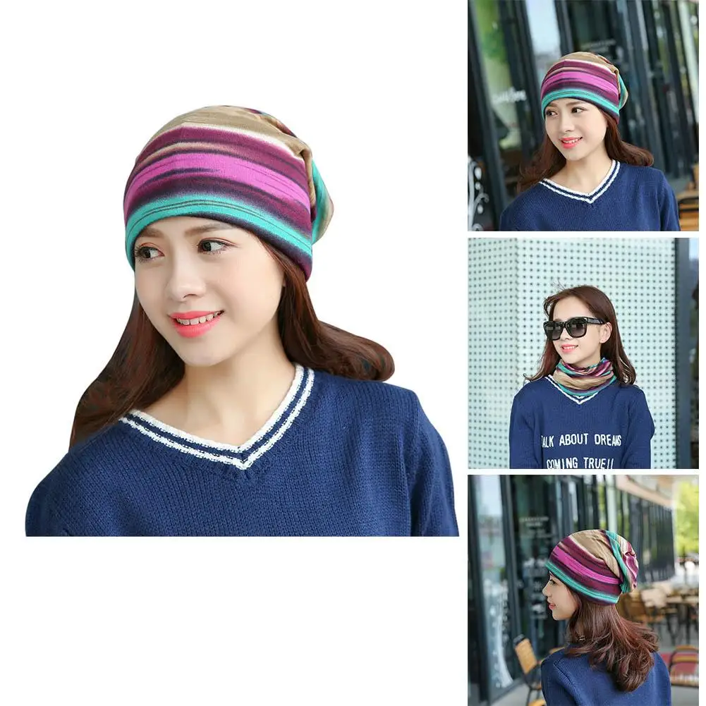 Women Multifunctional Innovative Striped Beanie Chemo Hat Horsetail Turban Hat Scarf Cotton Breathable Unisex Autumn Warm Cap
Women Multifunctional Innovative Striped Beanie Chemo Hat Horsetail Turban Hat Scarf Cotton Breathable Unisex Autumn Warm Cap