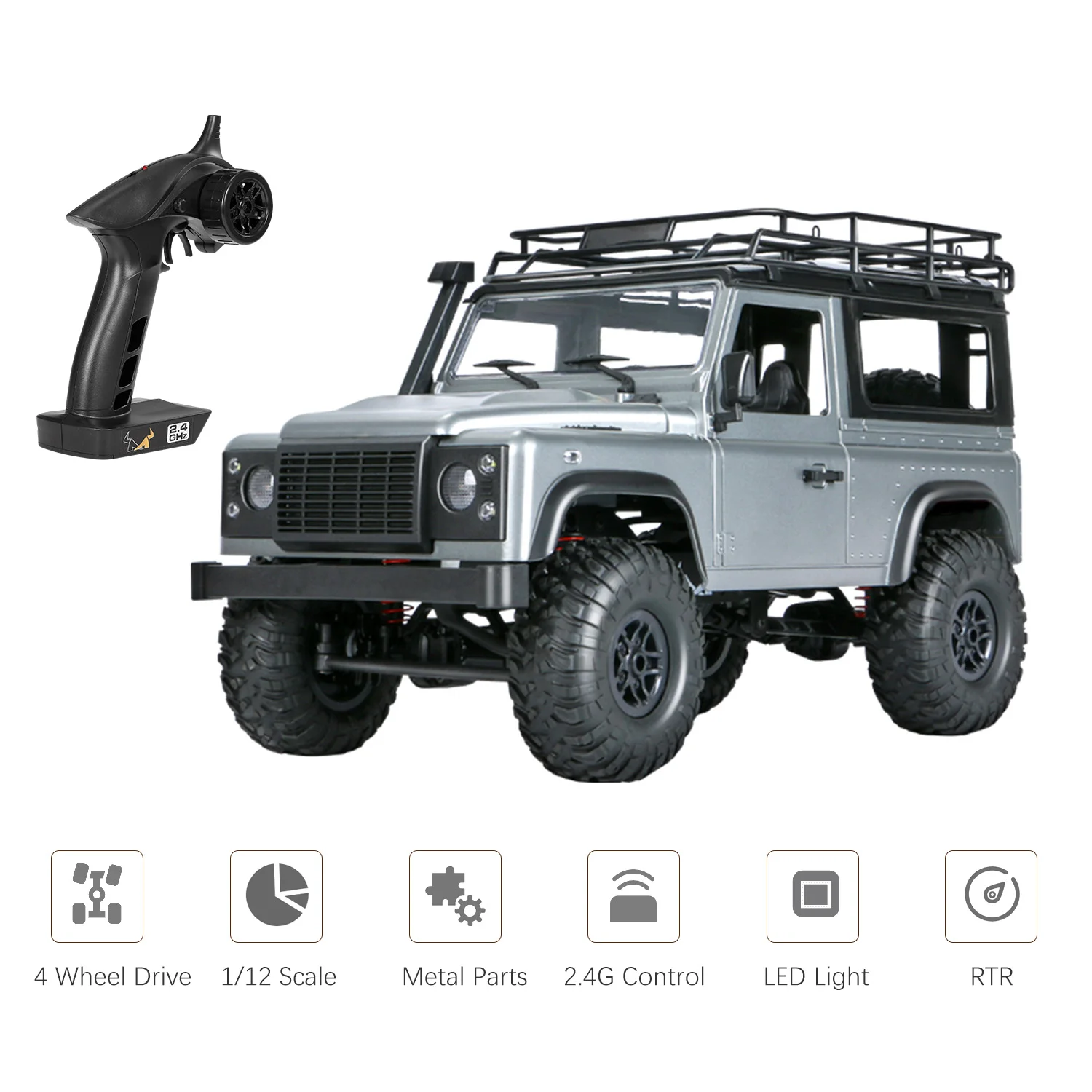 MN 99s 2.4G 1/12 4WD RTR Crawler RC Car Off-Road Truck for Land Rover Vehicle Models with Led Light
MN 99s 2.4G 1/12 4WD RTR Crawler RC Car Off-Road Truck for Land Rover Vehicle Models with Led Light