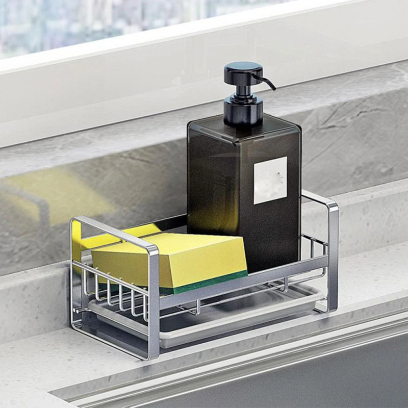 Kitchen Stainless Steel Sink Drain Rack Sponge Storage Organizer Dish Soap Drainer Shelf Kitchen Organizer Bathroom Accessories
Kitchen Stainless Steel Sink Drain Rack Sponge Storage Organizer Dish Soap Drainer Shelf Kitchen Organizer Bathroom Accessories
