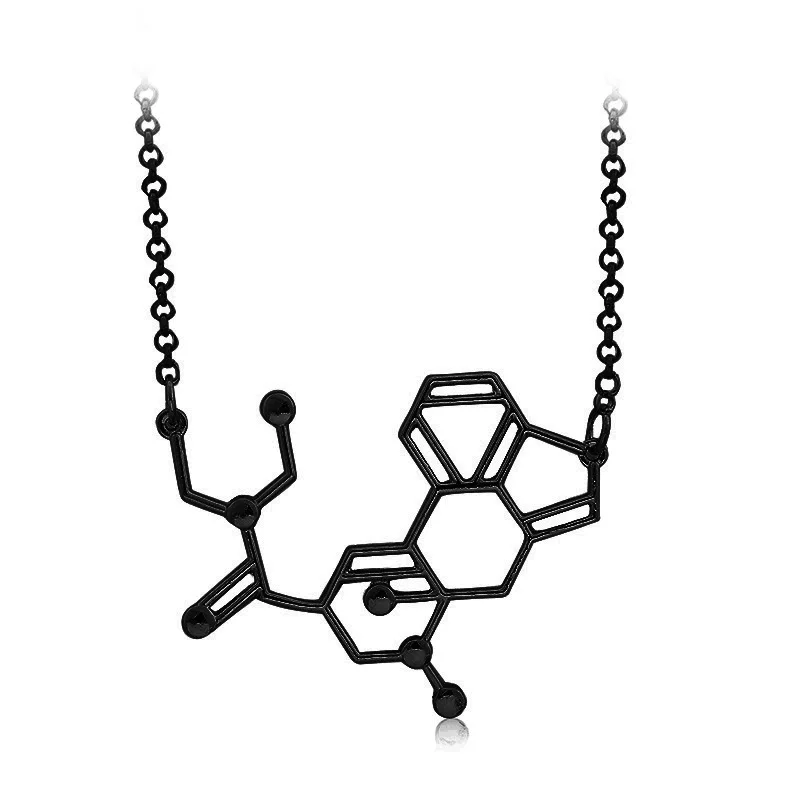 Chemical Molecule Structure Pendant Necklaces BFF Love Gift For Men & Women Black Custom Jewelry 
Chemical Molecule Structure Pendant Necklaces BFF Love Gift For Men & Women Black Custom Jewelry