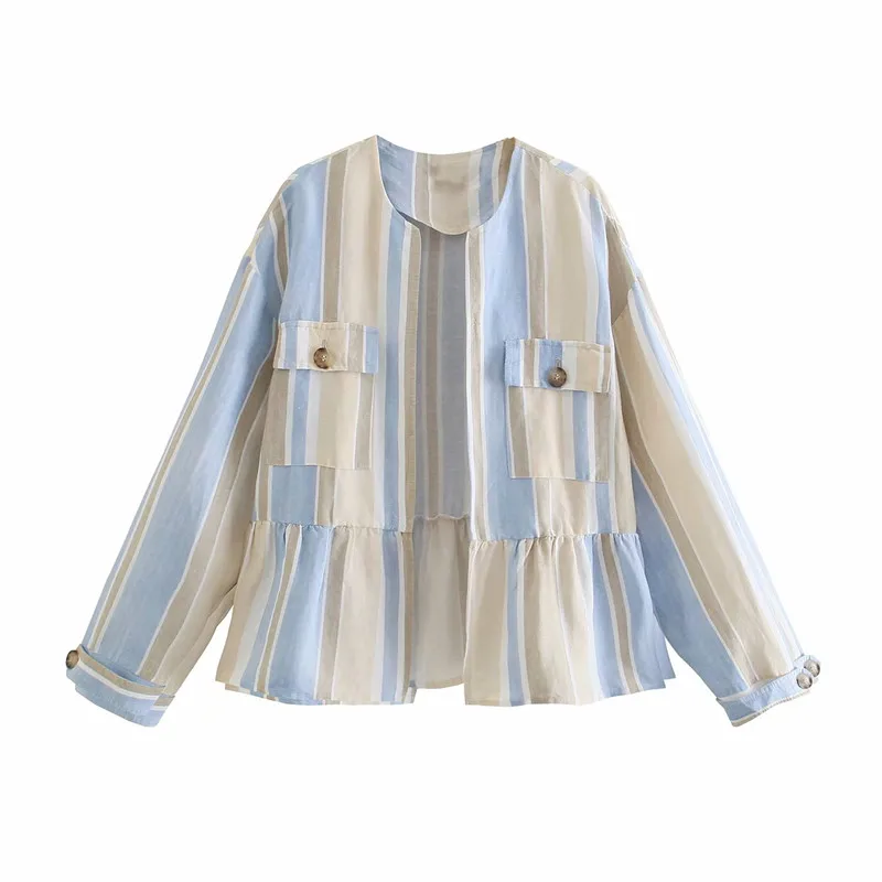 Nice Casual Women O Neck Jacket New Spring-autumn Fashion Ladies High Street Coat Female Linen Striped Jacket Top
Nice Casual Women O Neck Jacket New Spring-autumn Fashion Ladies High Street Coat Female Linen Striped Jacket Top