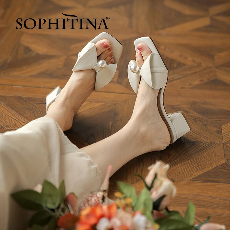 SOPHITINA Square Heel Mid Sweet Stylish Butterfly-knot Women Shoes Sandals Summer Soft Casual Square Toe Genuine Leather FO551
SOPHITINA Square Heel Mid Sweet Stylish Butterfly-knot Women Shoes Sandals Summer Soft Casual Square Toe Genuine Leather FO551