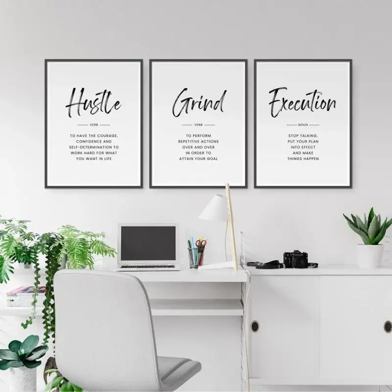 Modern Simple Canvas Art Painting Grind Execution Hustle Words Definition Minimalist Nordic Posters and Prints Office Home Decor
Modern Simple Canvas Art Painting Grind Execution Hustle Words Definition Minimalist Nordic Posters and Prints Office Home Decor