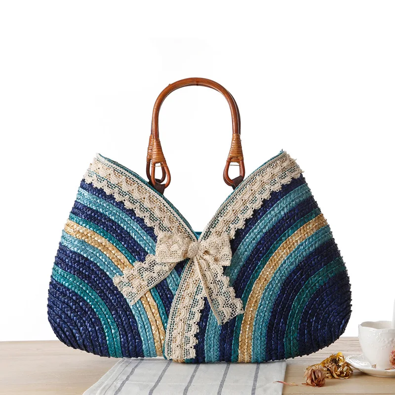 Female Straw Beach Bag Women Handbag Handmade Weave Basket Shoulder Bag Designer High Quality Rattan Ladies Traveling Tote Bags 
Female Straw Beach Bag Women Handbag Handmade Weave Basket Shoulder Bag Designer High Quality Rattan Ladies Traveling Tote Bags