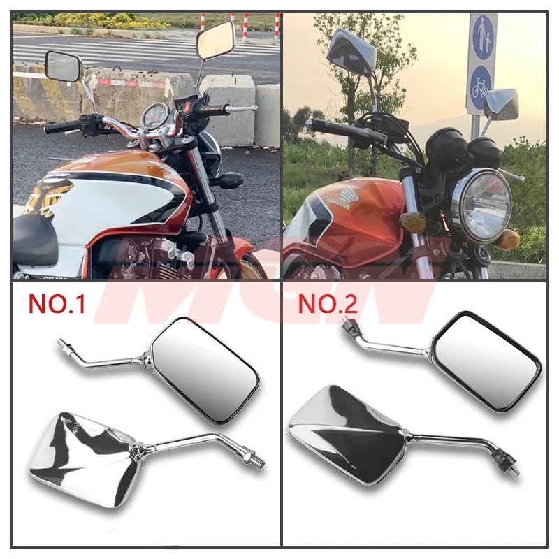 Motorcycle High quality Metal Chrome Rearview mirror For Honda CB400/750/1000/1300 CB-1 VTEC VT250 ZRX400 HORNET250/600/900
Motorcycle High quality Metal Chrome Rearview mirror For Honda CB400/750/1000/1300 CB-1 VTEC VT250 ZRX400 HORNET250/600/900
